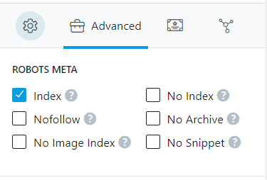 No index tag 